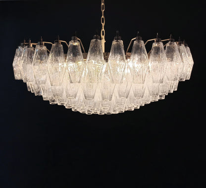 Murano Faceted Transparent Glass Chandelier - Nuvé