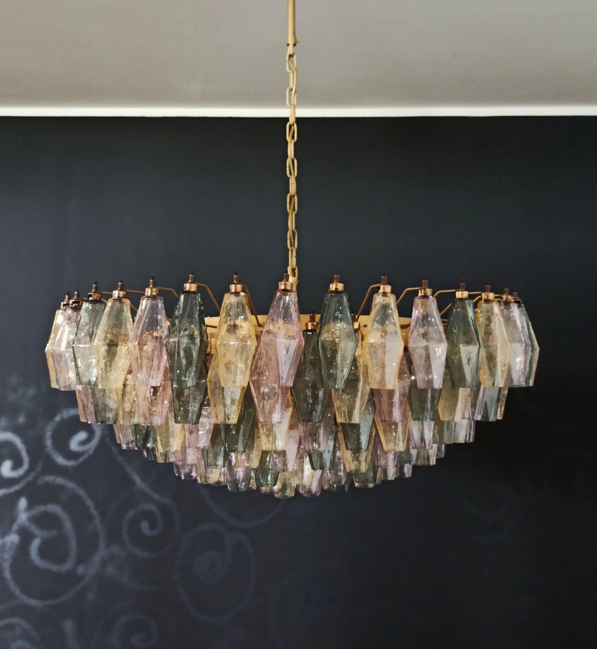Murano Faceted Multicolor Glass Chandelier - Nuvé