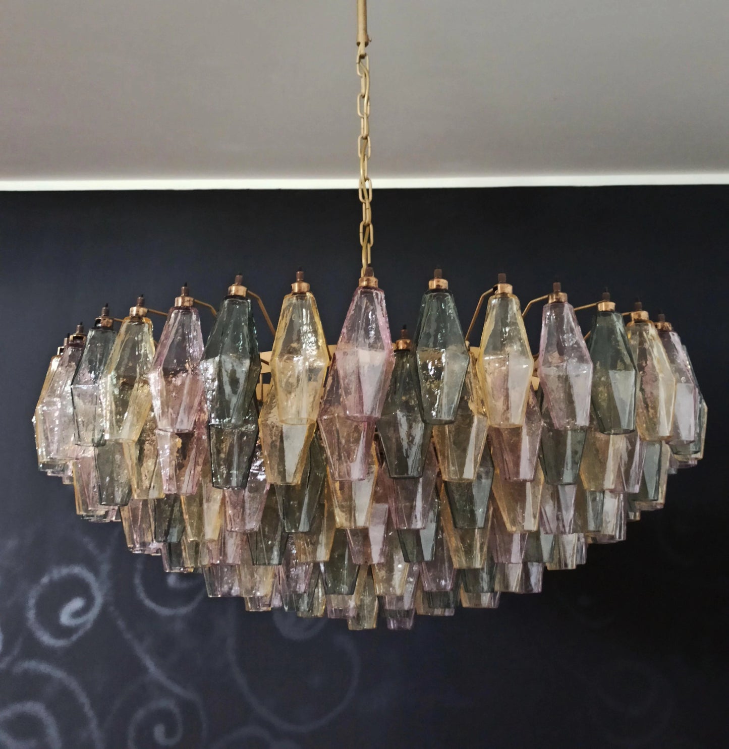 Murano Faceted Multicolor Glass Chandelier - Nuvé