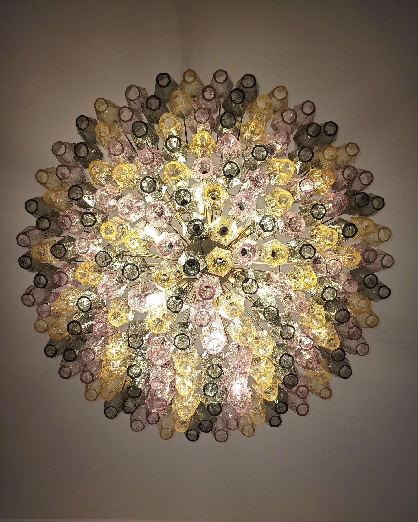 Murano Faceted Multicolor Glass Chandelier - Nuvé