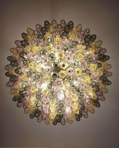 Murano Faceted Multicolor Glass Chandelier - Nuvé