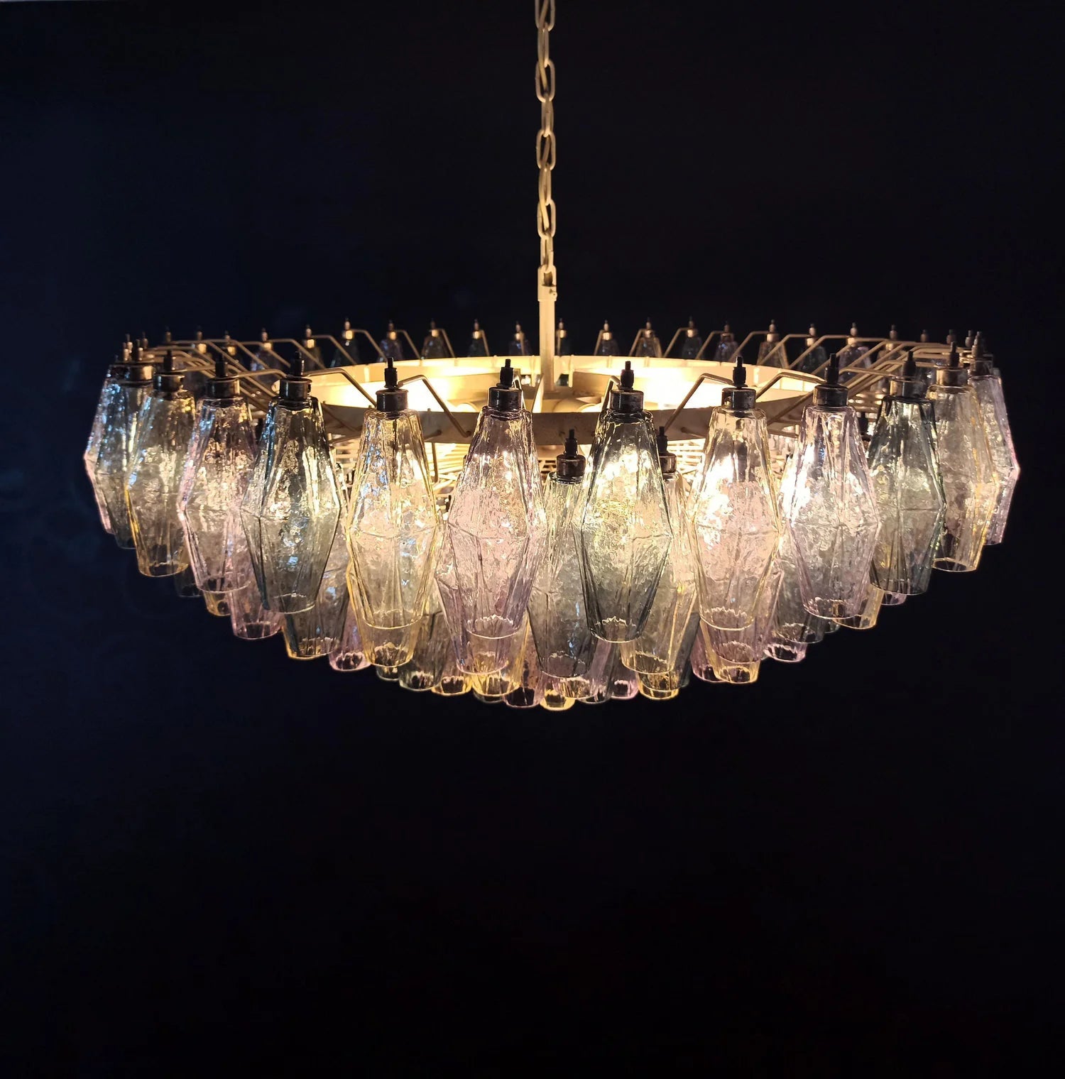 Murano Faceted Multicolor Glass Chandelier - Nuvé