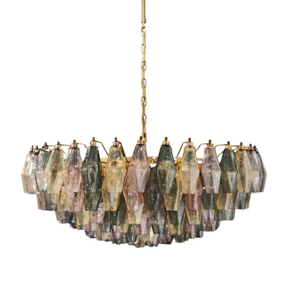 Murano Faceted Multicolor Glass Chandelier - Nuvé