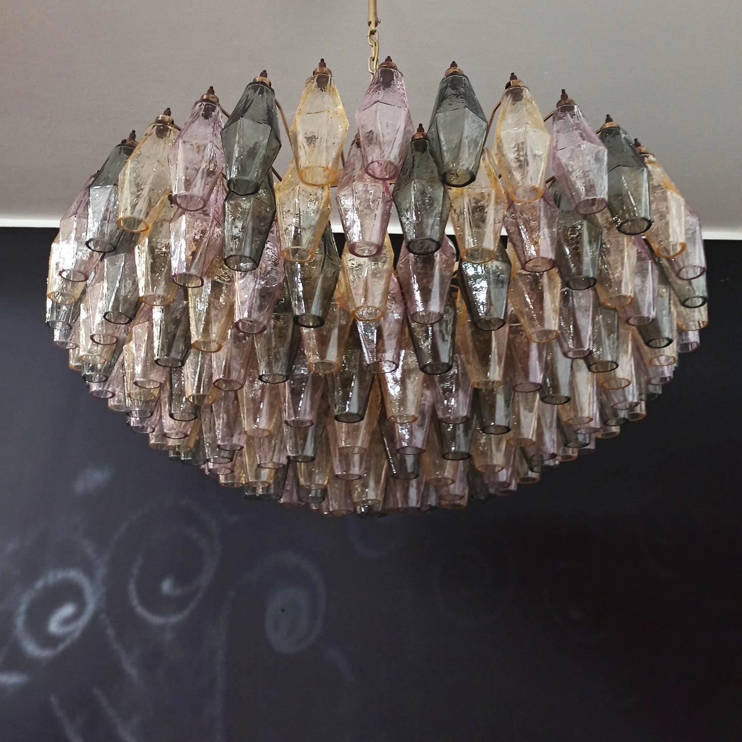 Murano Faceted Multicolor Glass Chandelier - Nuvé