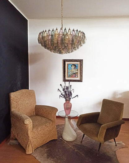 Murano Faceted Multicolor Glass Chandelier - Nuvé