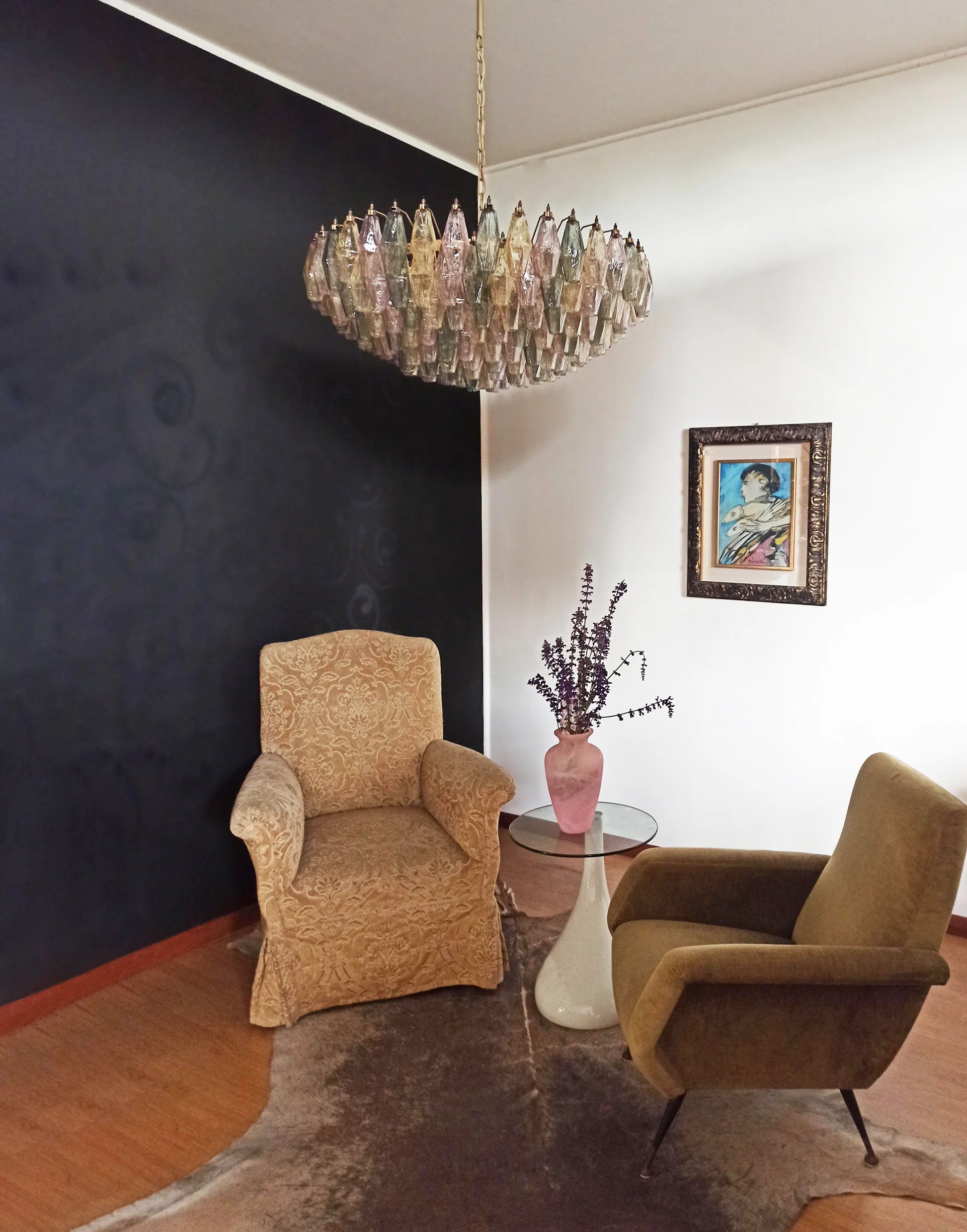 Murano Faceted Multicolor Glass Chandelier - Nuvé