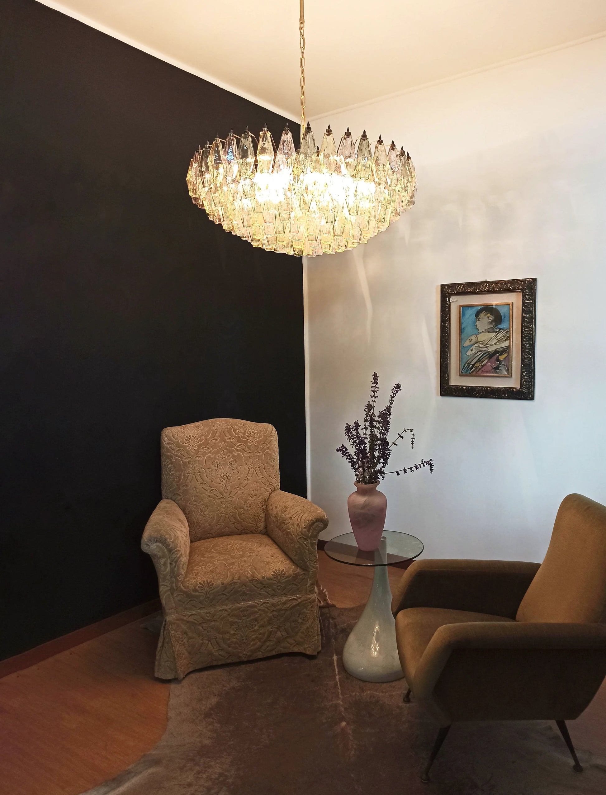 Murano Faceted Multicolor Glass Chandelier - Nuvé
