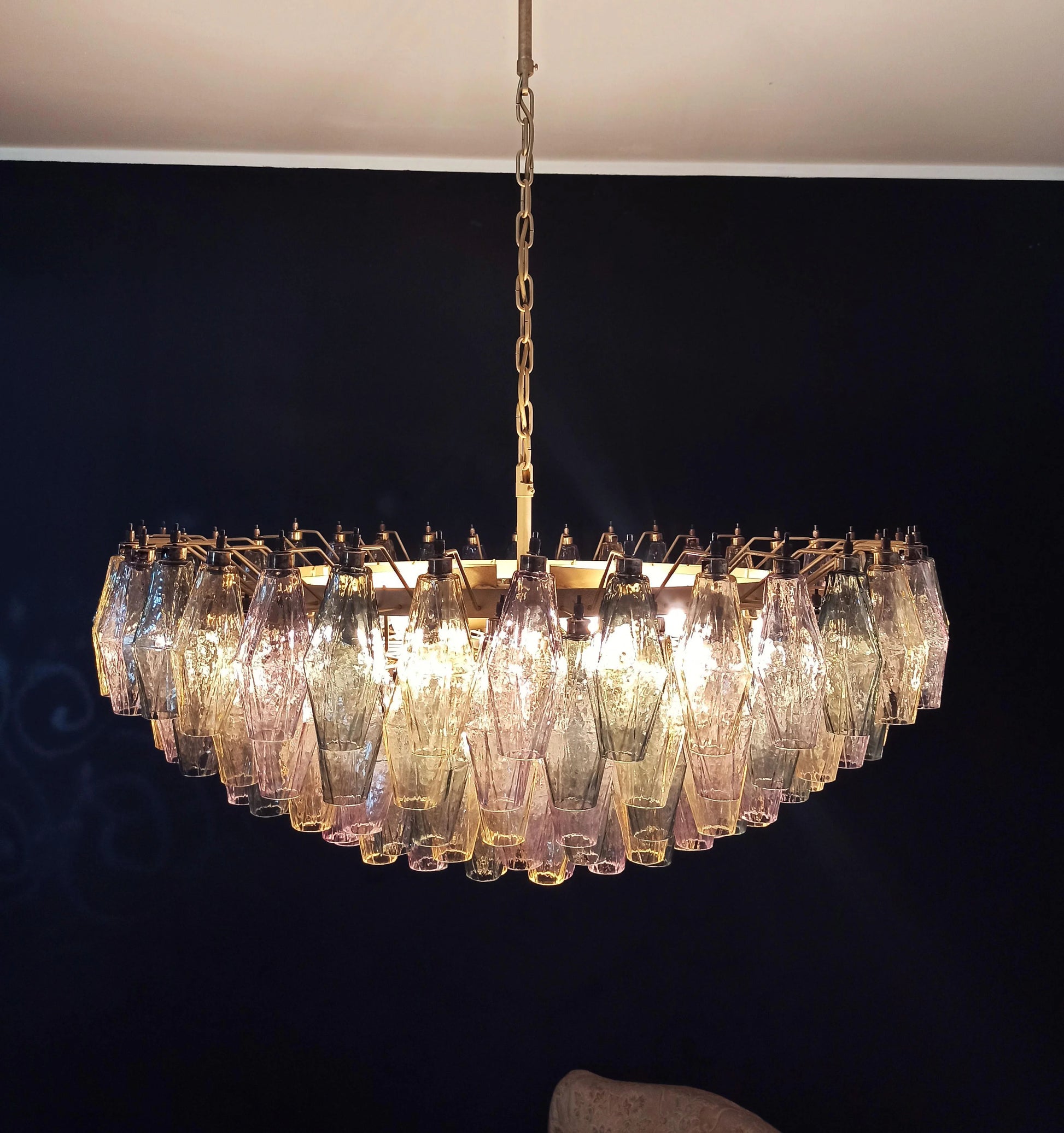 Murano Faceted Multicolor Glass Chandelier - Nuvé