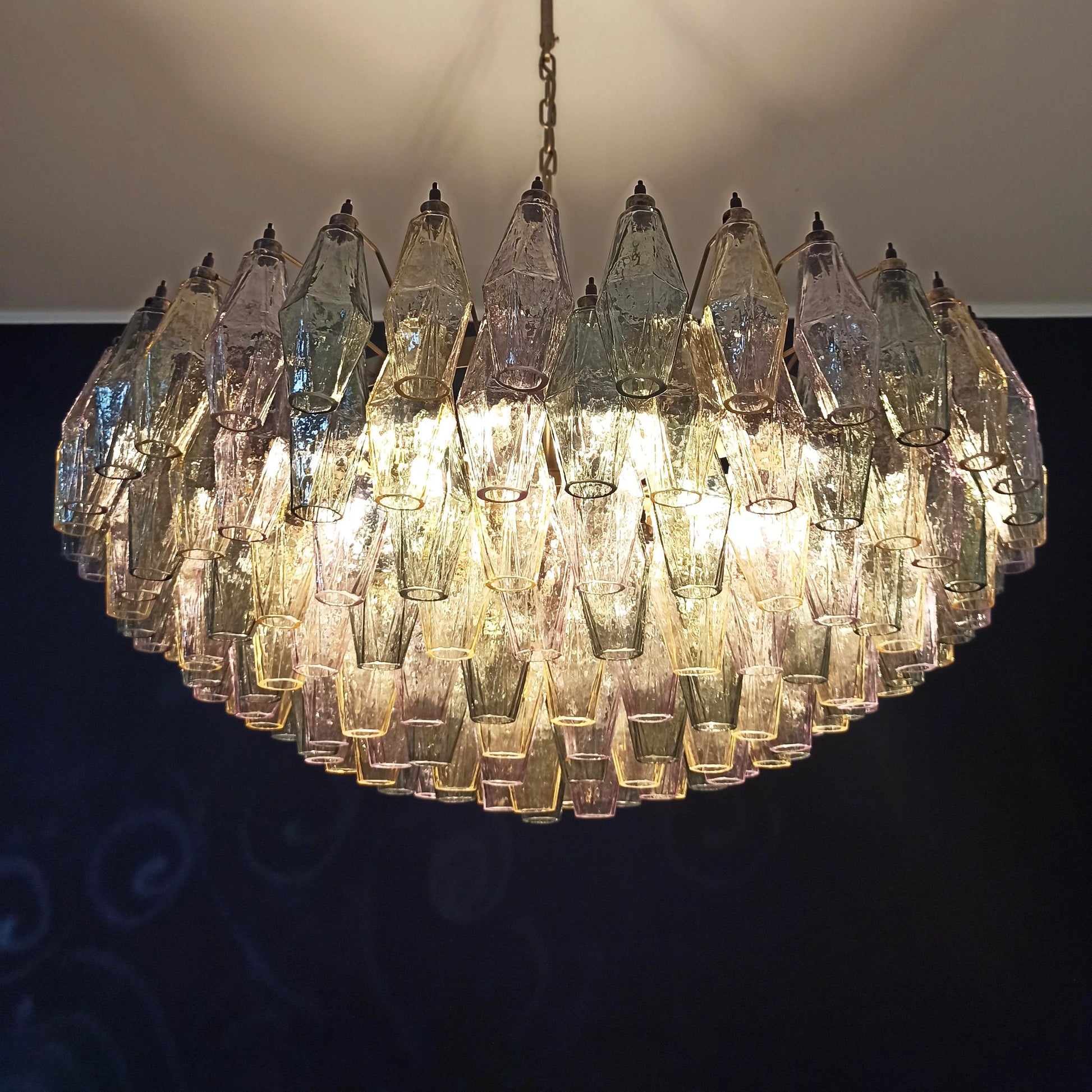 Murano Faceted Multicolor Glass Chandelier - Nuvé