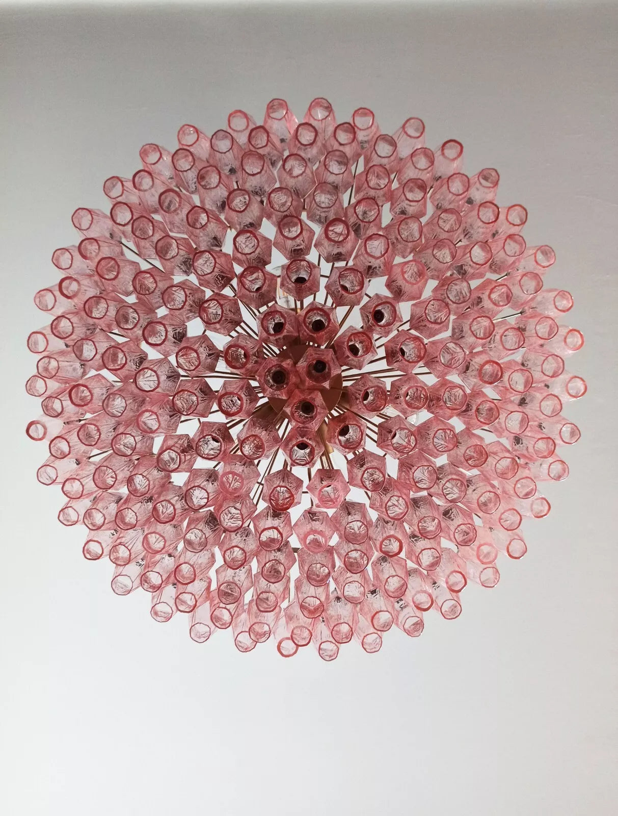 Murano Faceted Pink Glass Chandelier - Nuvé