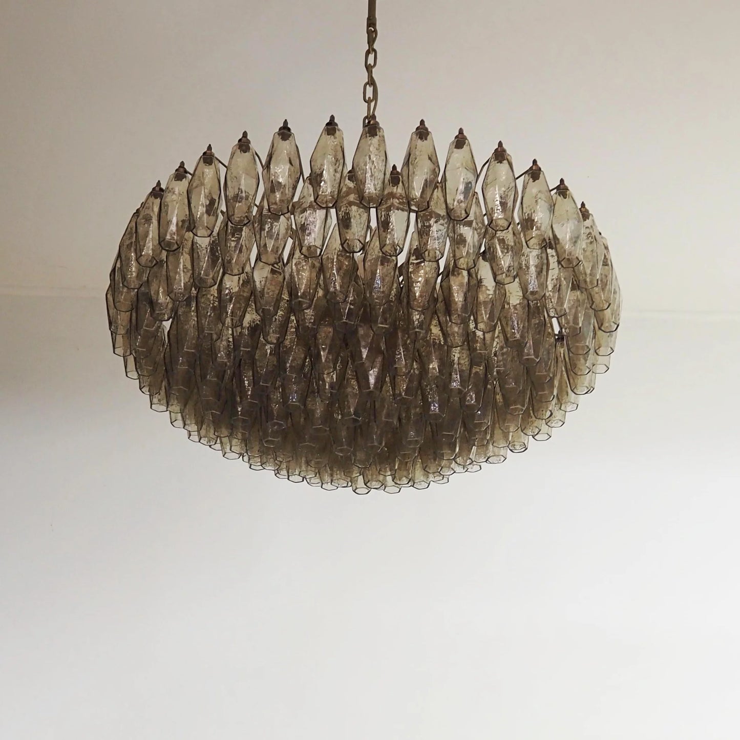 Murano Faceted Smoked Glass Chandelier - Nuvé