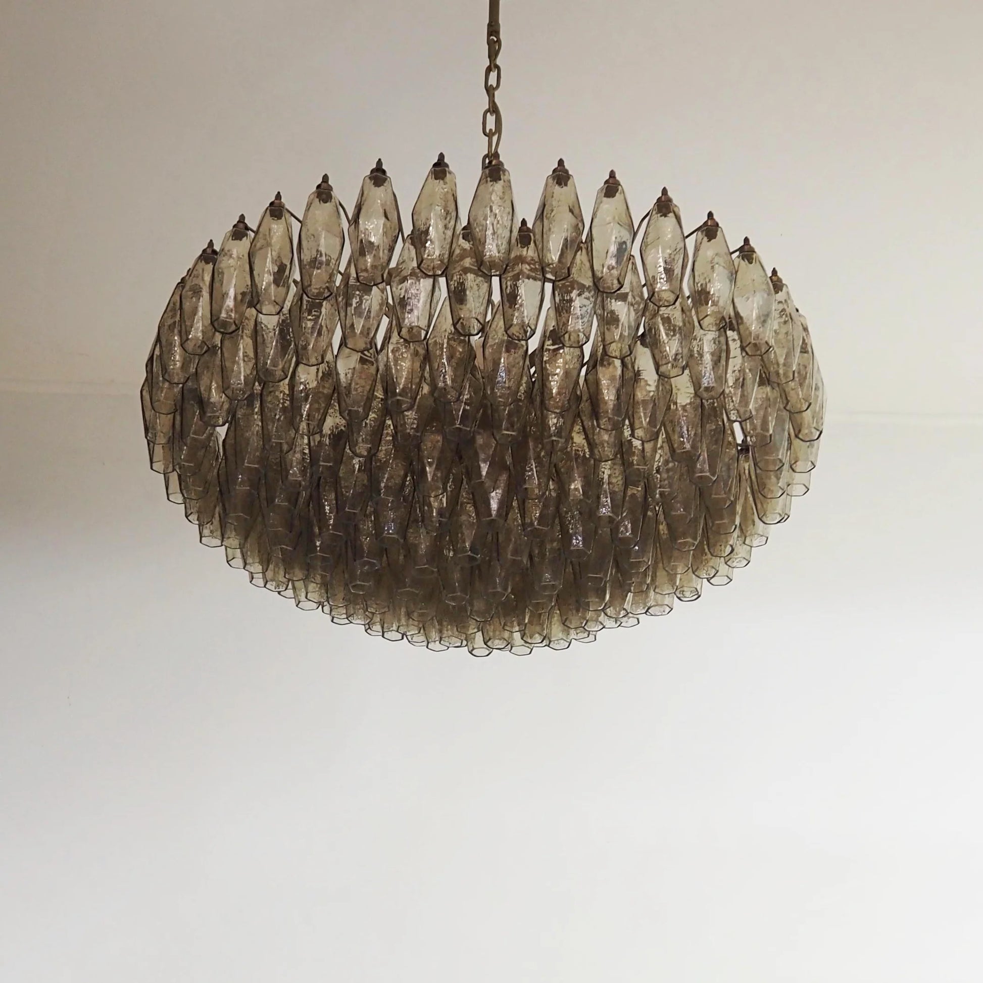 Murano Faceted Smoked Glass Chandelier - Nuvé