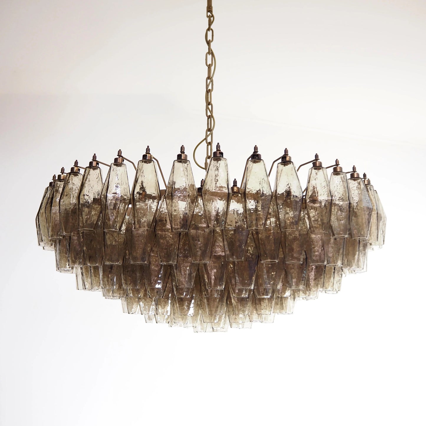 Murano Faceted Smoked Glass Chandelier - Nuvé