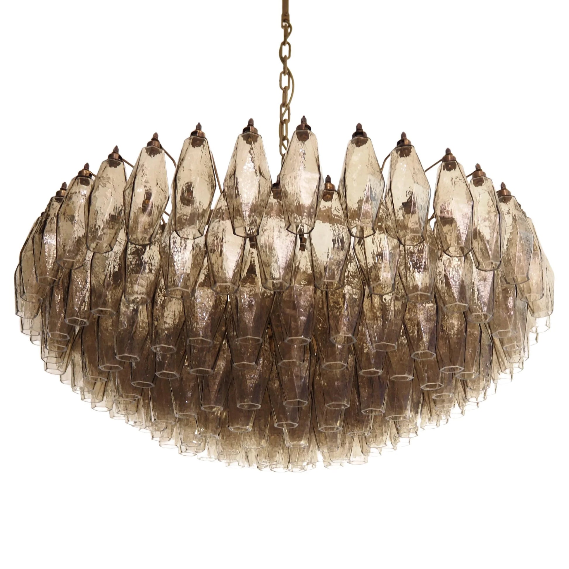 Murano Faceted Smoked Glass Chandelier - Nuvé