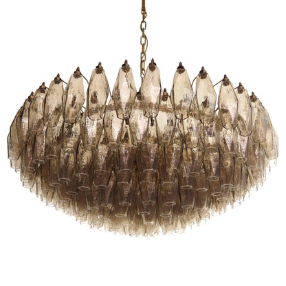 Murano Faceted Smoked Glass Chandelier - Nuvé