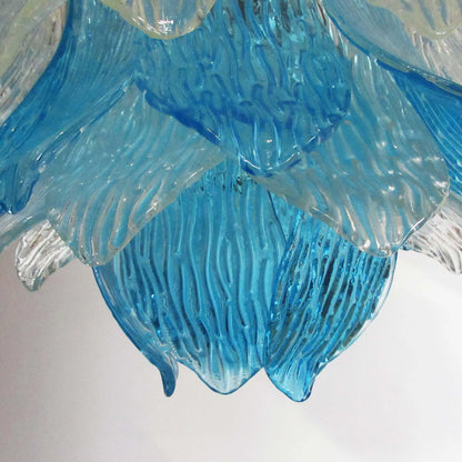 Vintage Murano Transparent Blue Glass Chandelier - Nuvé