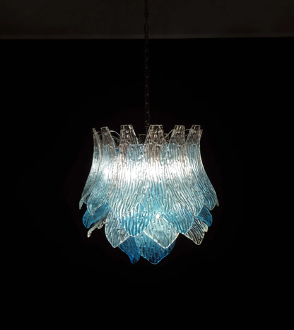 Vintage Murano Transparent Blue Glass Chandelier - Nuvé