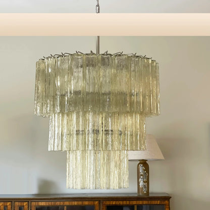 Murano Honey Glass Tube Chandelier - Nuvé