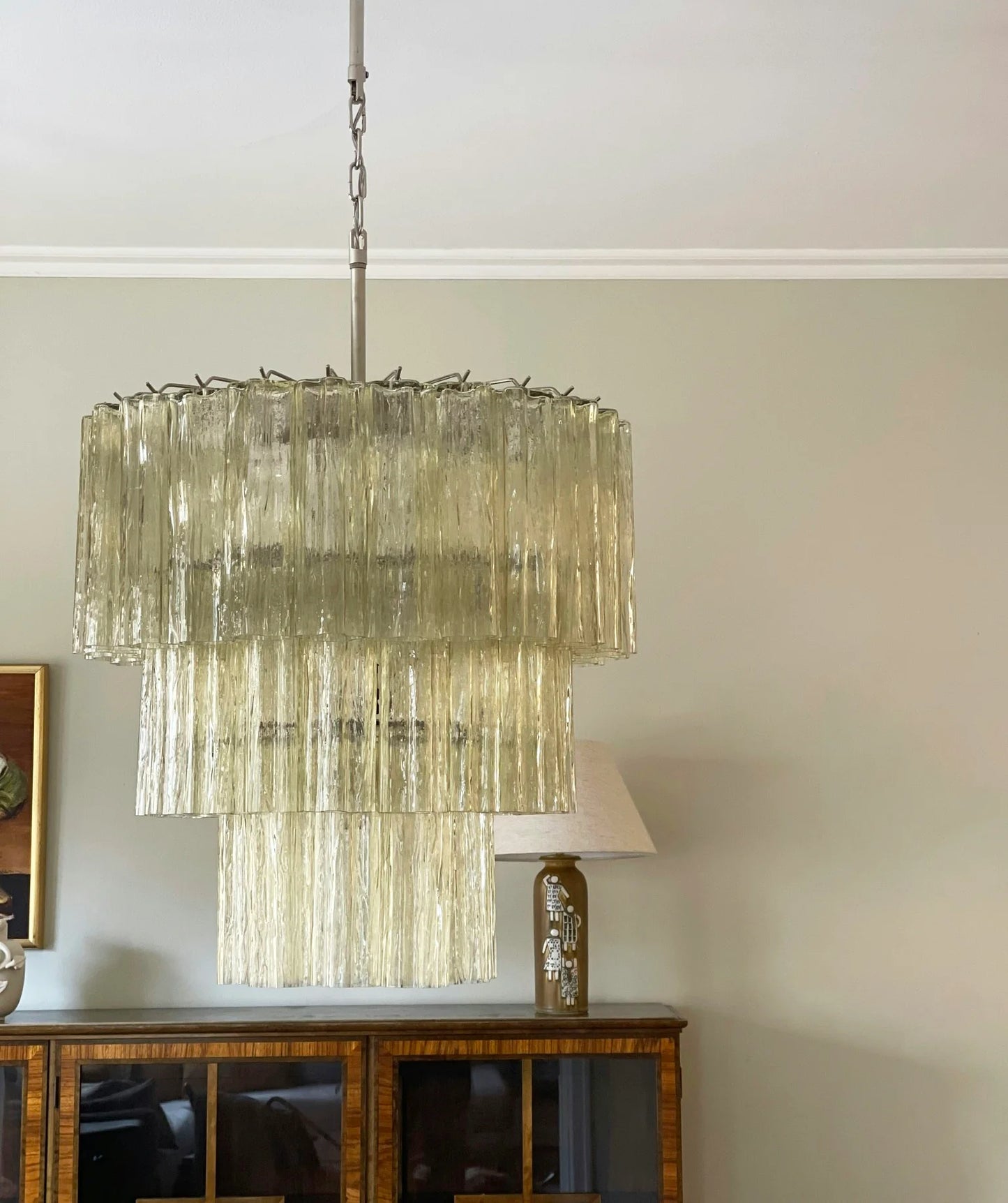 Murano Honey Glass Tube Chandelier - Nuvé