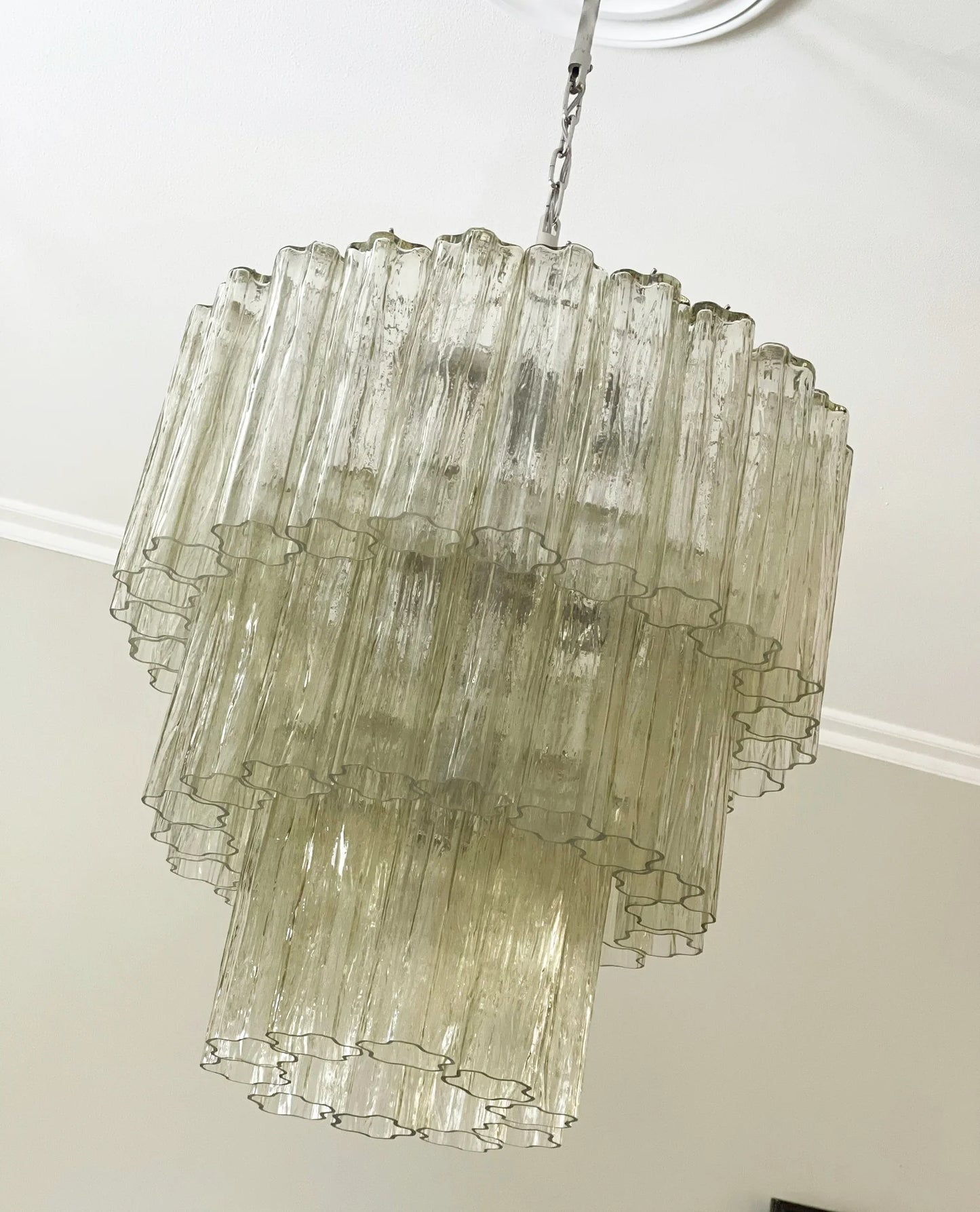 Murano Honey Glass Tube Chandelier - Nuvé