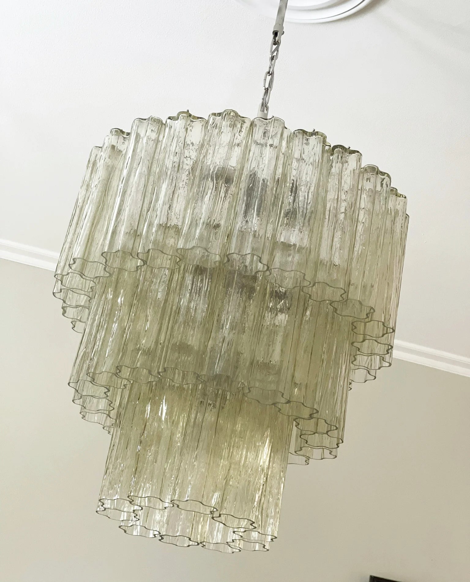 Murano Honey Glass Tube Chandelier - Nuvé