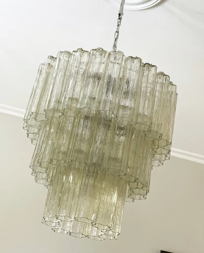 Murano Honey Glass Tube Chandelier - Nuvé