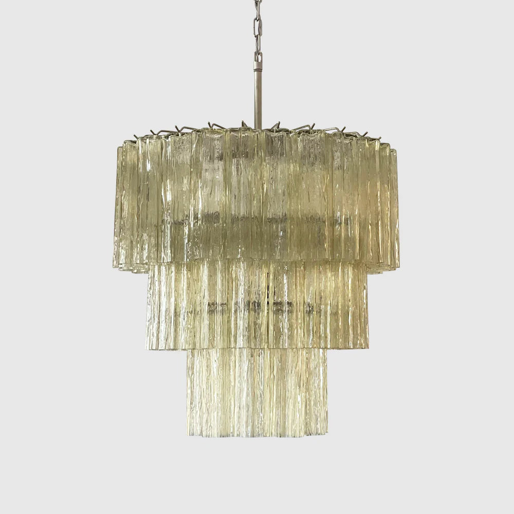 Murano Honey Glass Tube Chandelier - Nuvé