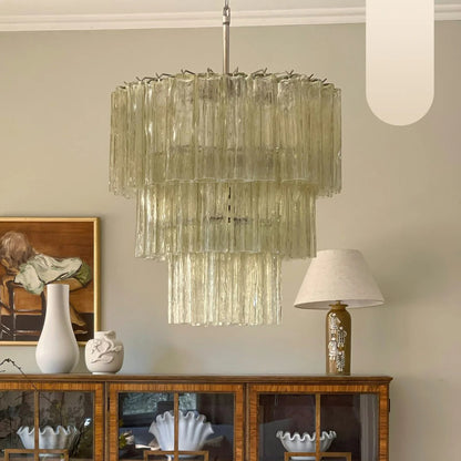Murano Honey Glass Tube Chandelier - Nuvé