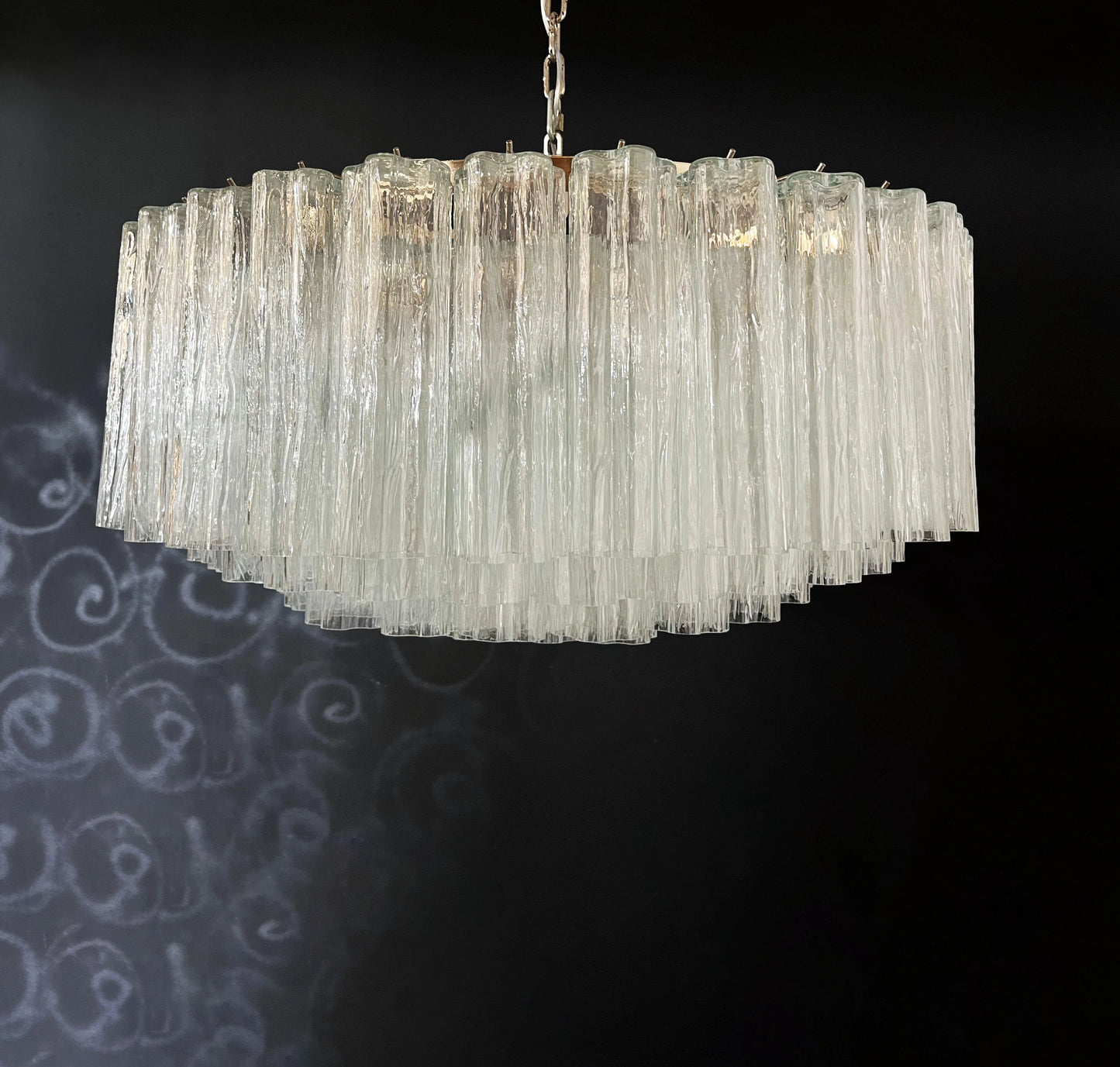 Murano Large Transparent Glass Tube Chandelier - Nuvé
