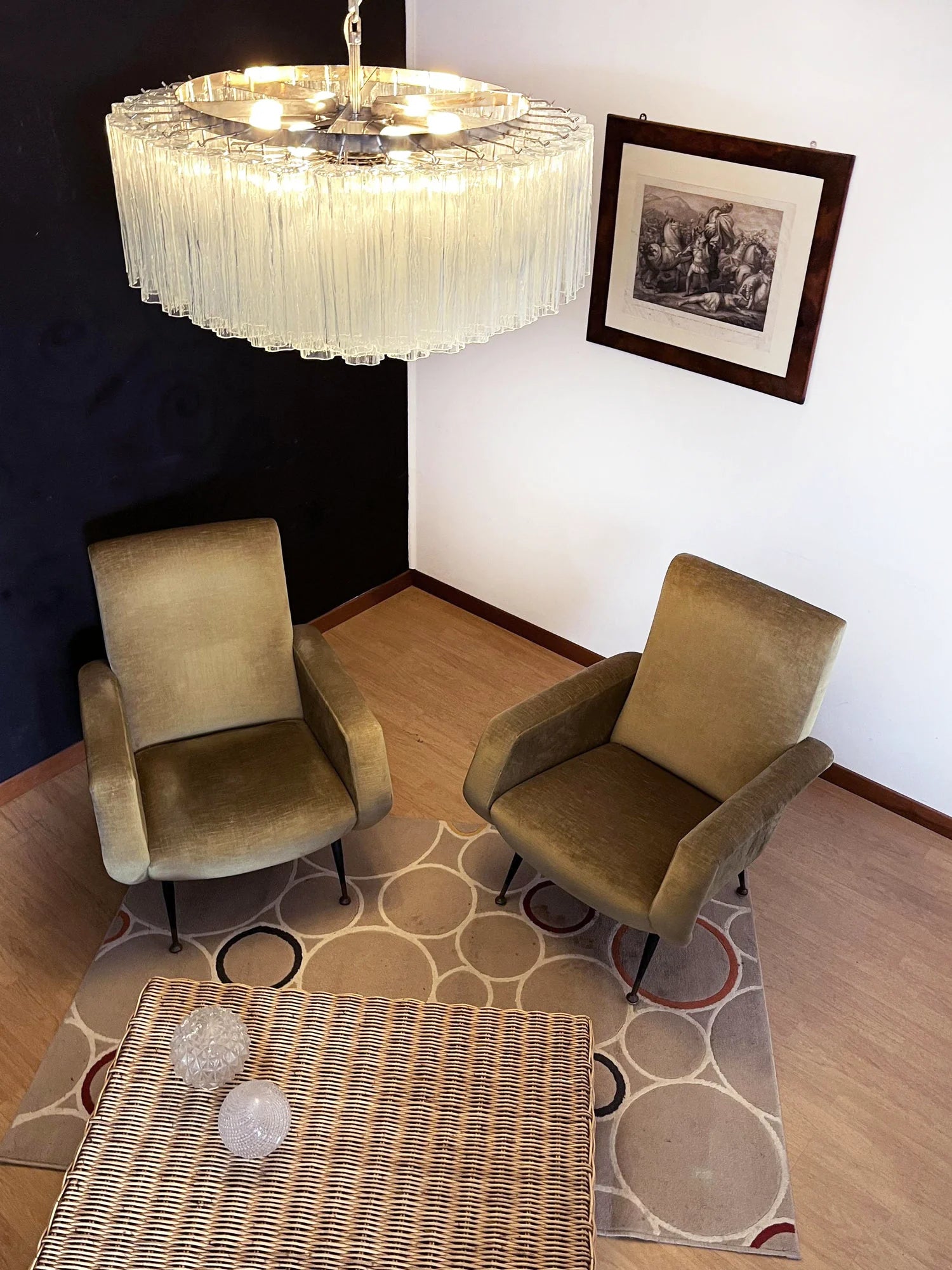 Murano Large Transparent Glass Tube Chandelier - Nuvé