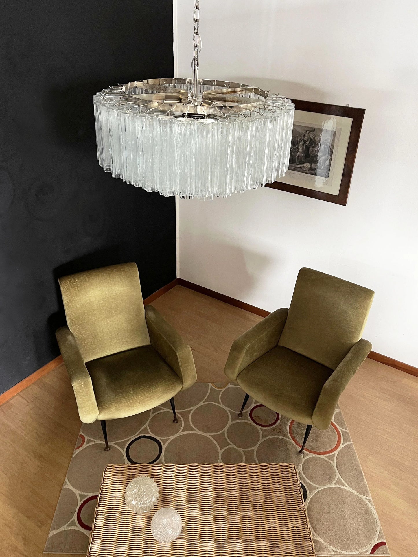 Murano Large Transparent Glass Tube Chandelier - Nuvé