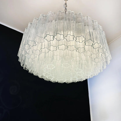 Murano Large Transparent Glass Tube Chandelier - Nuvé