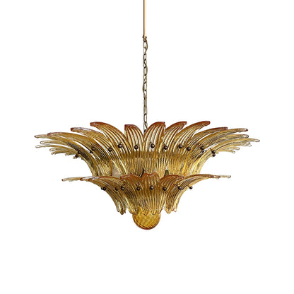 Murano Palmette Amber Chandelier - Nuvé