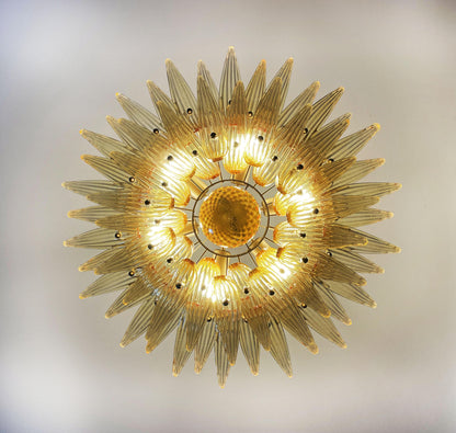 Murano Palmette Amber Chandelier - Nuvé