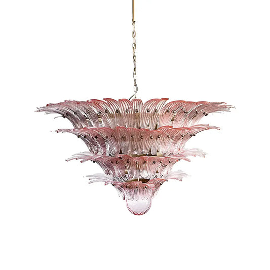 Murano Palmette Pink Chandelier - Nuvé