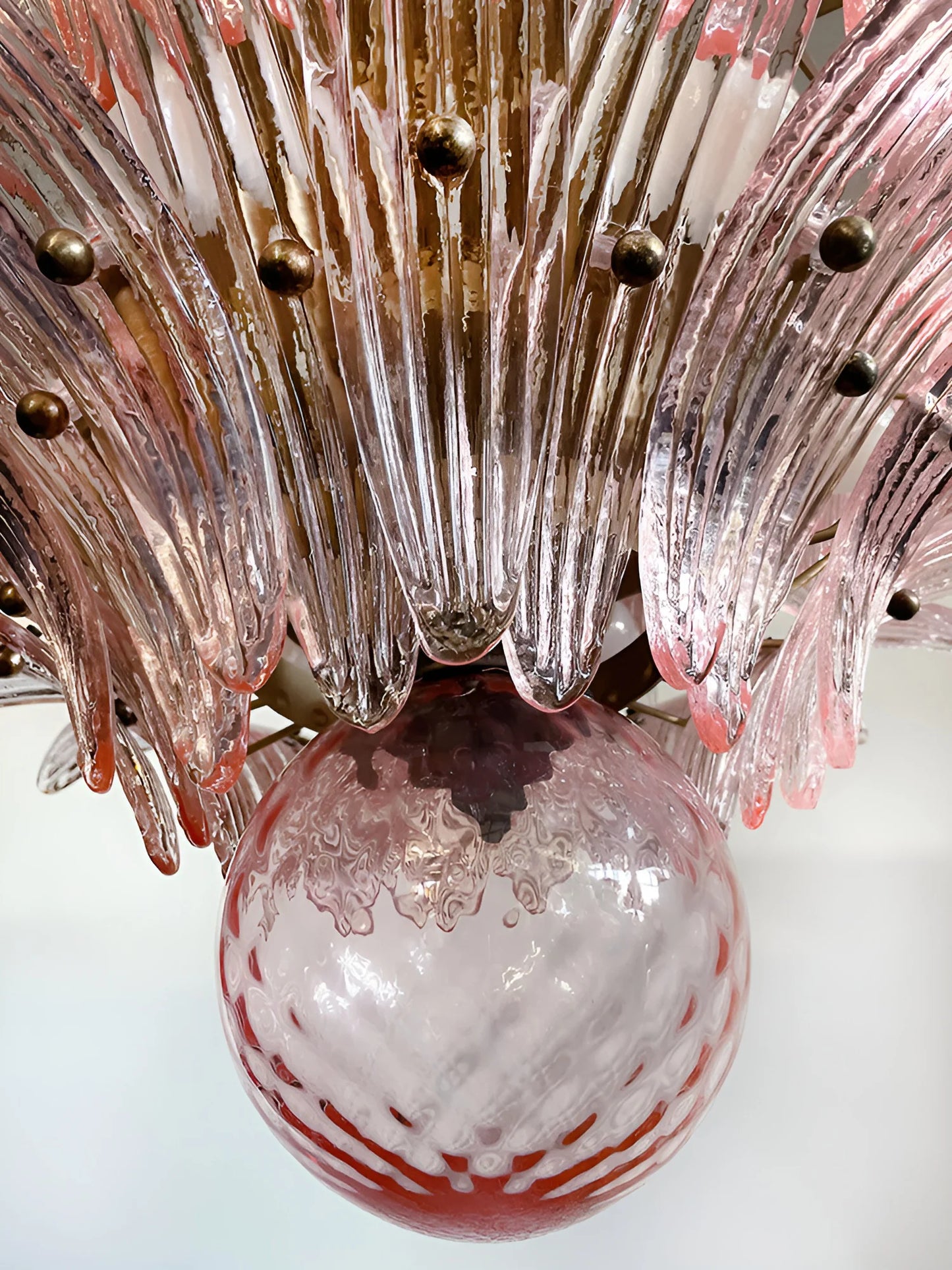 Murano Palmette Pink Chandelier - Nuvé