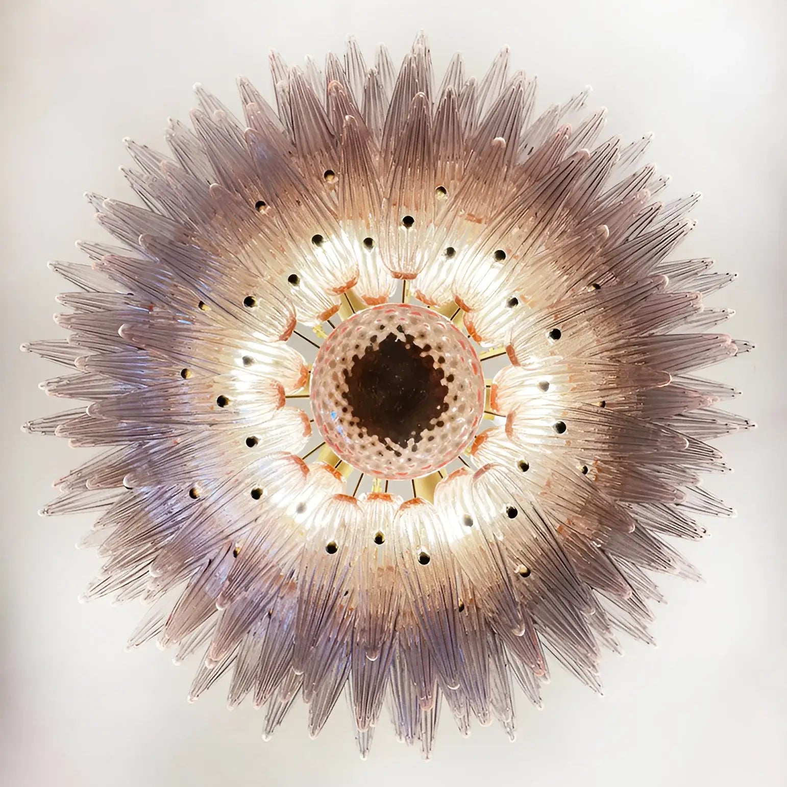 Murano Palmette Pink Chandelier - Nuvé