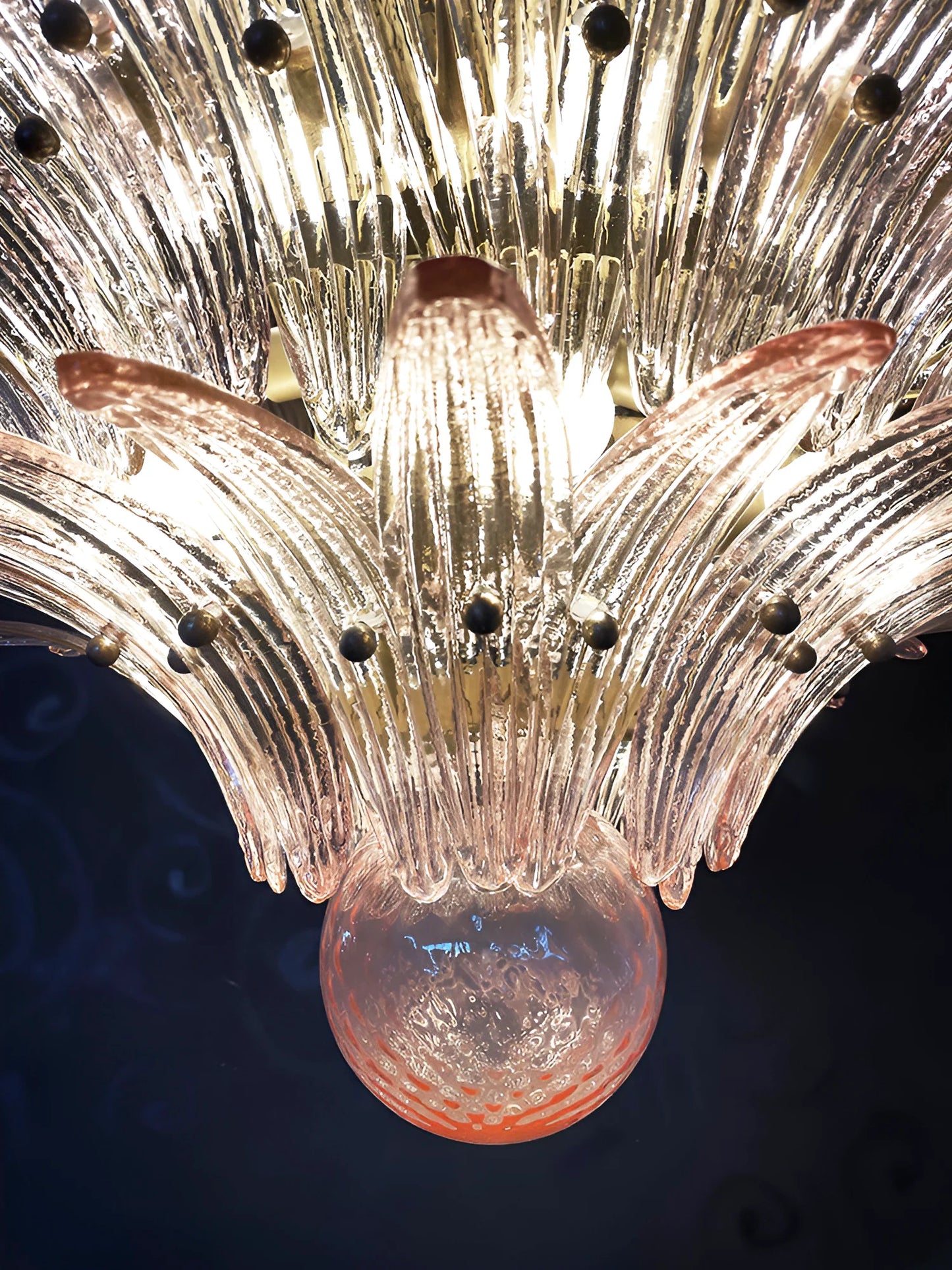 Murano Palmette Pink Chandelier - Nuvé