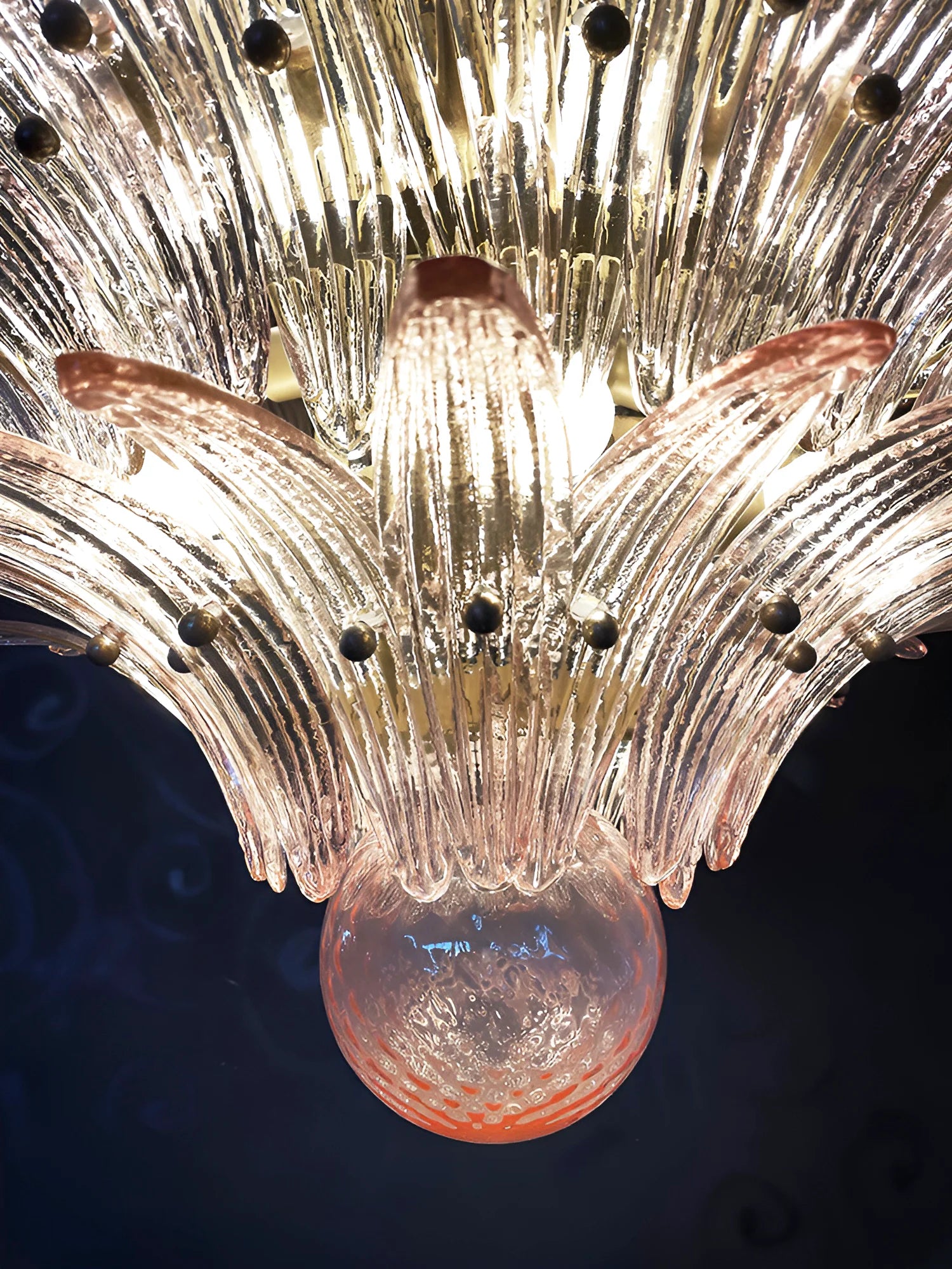 Murano Palmette Pink Chandelier - Nuvé