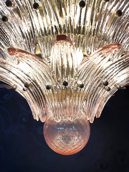 Murano Palmette Pink Chandelier - Nuvé
