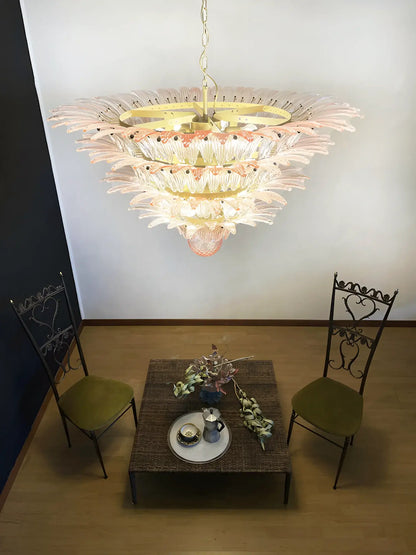 Murano Palmette Pink Chandelier - Nuvé