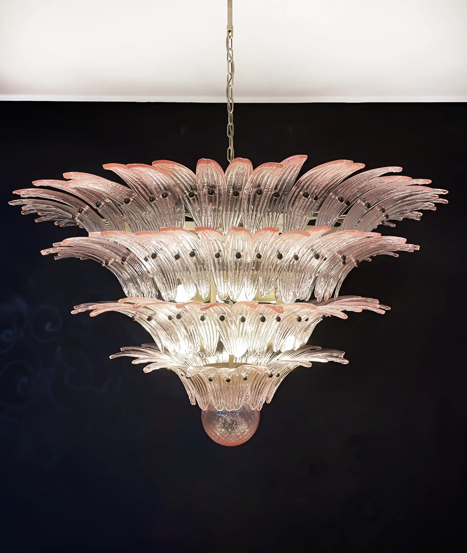 Murano Palmette Pink Chandelier - Nuvé
