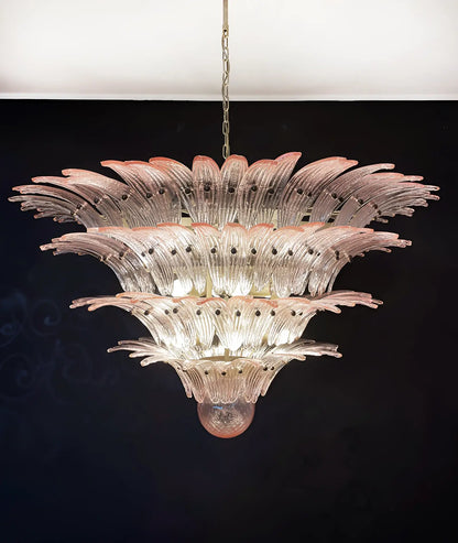 Murano Palmette Pink Chandelier - Nuvé