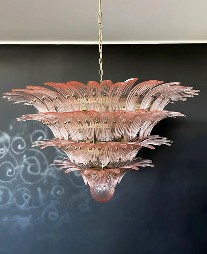 Murano Palmette Pink Chandelier - Nuvé