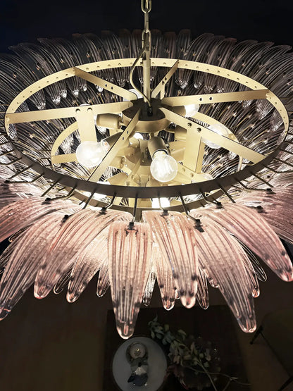Murano Palmette Pink Chandelier - Nuvé