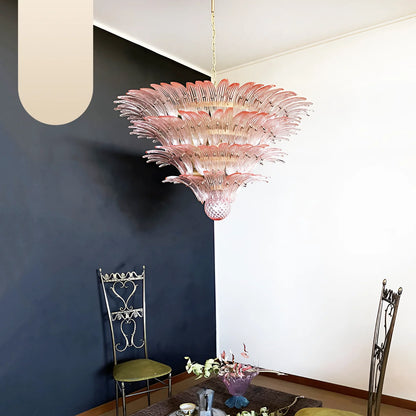 Murano Palmette Pink Chandelier - Nuvé
