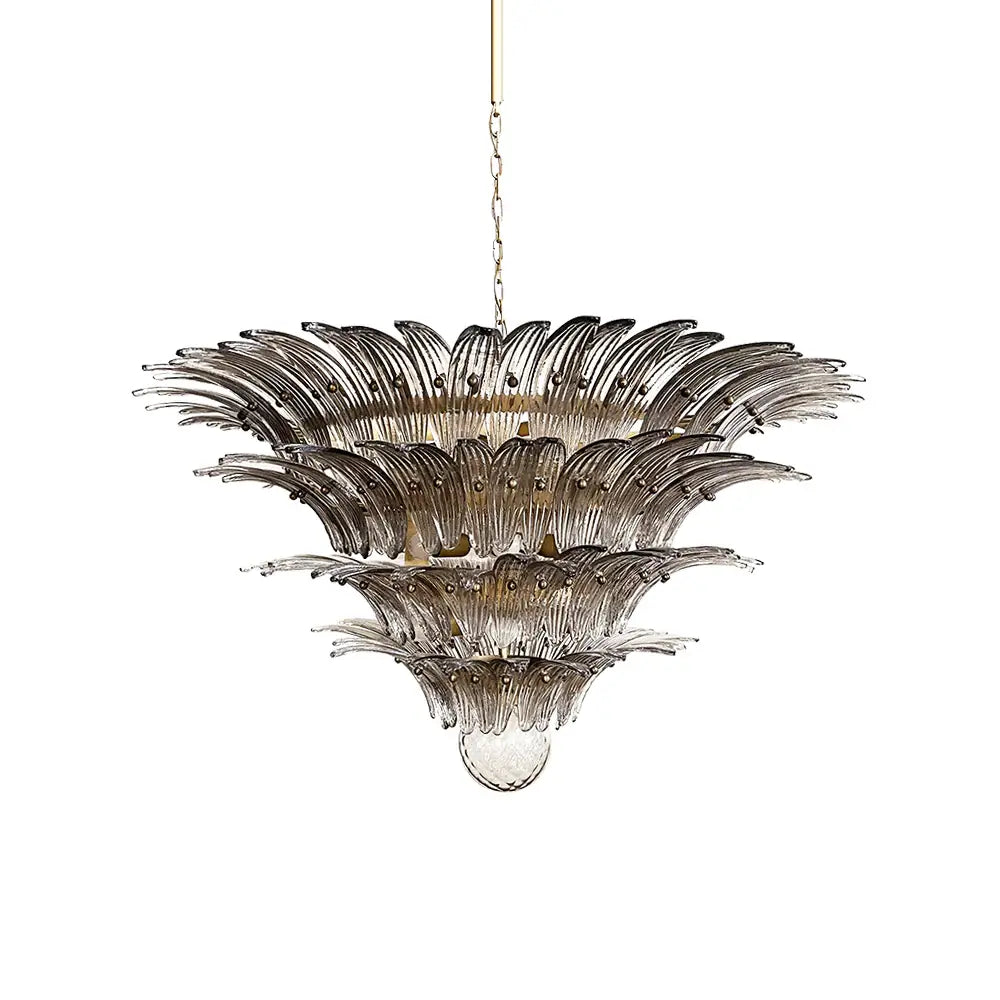 Palmette Murano Smoked Glass Chandelier - Nuvé