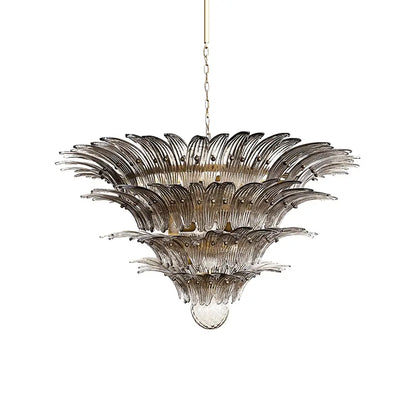 Palmette Murano Smoked Glass Chandelier - Nuvé