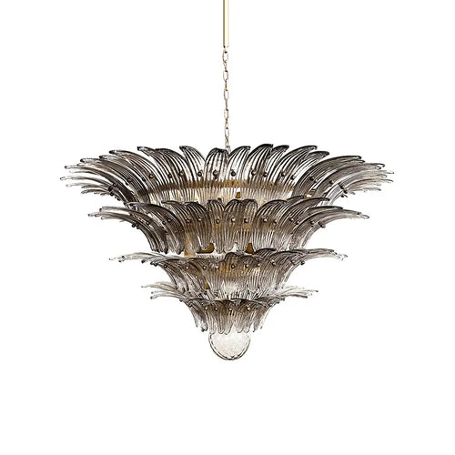 Murano Palmette Smoked Chandelier - Nuvé