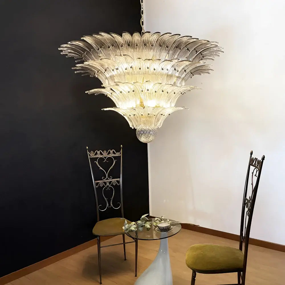 Murano Palmette Smoked Chandelier - Nuvé
